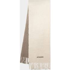 Women - Wool Scarfs Jacquemus Womens Multi-beige L'echarpe Moisson Alpaca Wool-blend Scarf