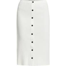 Proenza Schouler White Label Women's Rib Knit Button Front Skirt Cream