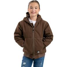 Berne Boys' Highland Softstone Duck Hooded Jacket Bark, Men's Work Jackets at Academy Sports