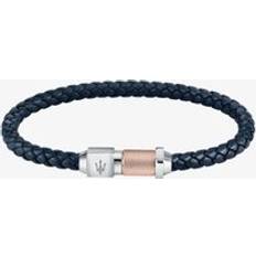 Maserati Blue Braided Leather Rope Bracelet JM223AVE16