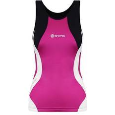 Skins Sportswear Garment Clothing Skins Triathlon Compression Sleeveless Pink Womens Racer Back Top T49085051 UK