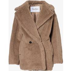 Beige Coats Max Mara Espero Teddy short coat sabbia