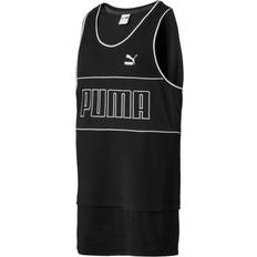 Puma Men Vests Puma Xtreme Mens Tank Long Sleeveless Gym Training Vest Black 573545 01 Textile
