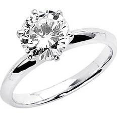 Precious Stars Precious Stars Jewelry 14k White Gold 1/4ct TGW Round-cut Diamonette Engagement Ring