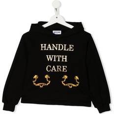 Moschino Kids Black 'Handle With Care' Hoodie Var. 60100 Black 12Y