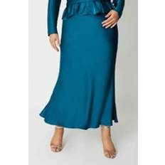 Turquoise - Women Skirts Coast Plus Satin Maxi Skirt Teal