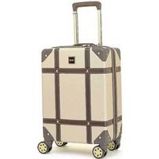 Gold Suitcases Rock Vintage 8 Wheel Small Cabin