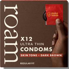 Roam Skin Tone Condoms Dark Brown 12 Pack