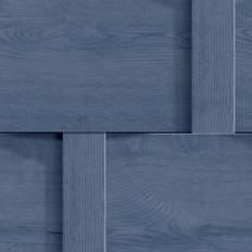 Debona Harrow Weave Wood Panel Wallpaper Blue 6737