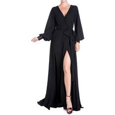 MEGHAN LA Women's Venus Belted Maxi Dress Black