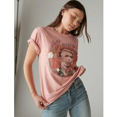 Lucky Brand Women's Bowie Embroidery Boyfriend Tee