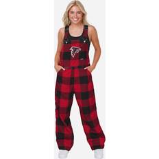 Red Jumpsuits & Overalls Foco Atlanta Falcons Womens Plaid Bib Overalls