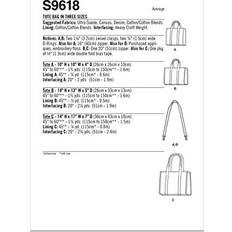 Simplicity SS9618OS Craft Tote Bag One Size Only