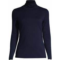 Lands' End Women Jumpers Lands' End Women LWCM Shaped Turtleneck Radiant Navy Petite