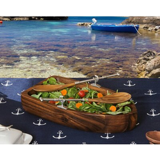 Vagabond House Sea & Shore Row Boat Shaped Salad