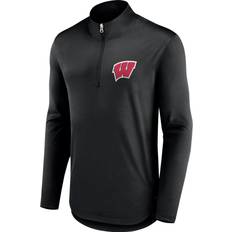 Fanatics NCAA Men's Wisconsin Badgers Black Logo Quarter-Zip