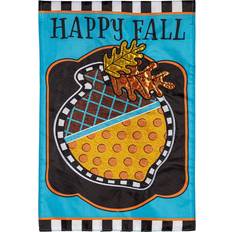 Evergreen Fall Acorn Garden Applique Flag