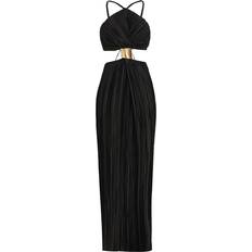 Cult Gaia Mitra Sleeveless Halter Gown in Black. S, L, XL