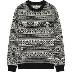 Schott Fairisle Skull Sweater in Black. M, L, XL/1X