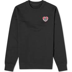 Moncler M Jumpers Moncler Heart Logo Sweatshirt - Black