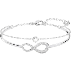 Swarovski Infinity Bangle - Silver/Transparent