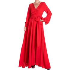 MEGHAN LA Women's LilyPad Maxi Dress Cherry Cherry