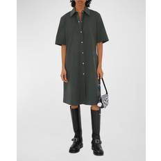 Burberry Dresses Burberry Short-Sleeve Snap-Front Shirtdress ONYX