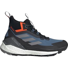 Blue Hiking Shoes adidas Terrex Free Hiker Gore-Tex 2.0 M - Wonder Steel/Grey Three/Impact Orange