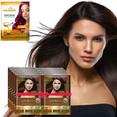 Herbishh Hair Color Dye Shampoo with Argan Hair Mask Pack