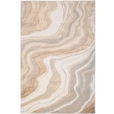 Loomed Greige Marble Modern Gold