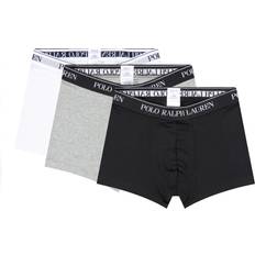 Boxers - White Men's Underwear Polo Ralph Lauren Cotton Stretch Boxers 3-pack - Black/White/Grey