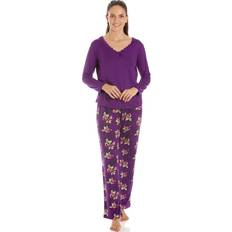 Purple Sleepwear Camille Purple, M Womens Floral Print Spandex Pyjamas