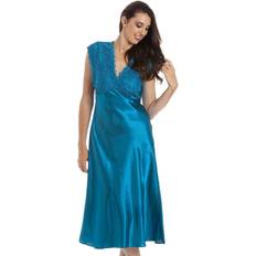 Turquoise Sleepwear Camille Classic Satin Chemises Teal 22-24