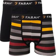 Brown Men's Underwear FARAH Men's Mens Brundle Pack Elasticated Boxer Shorts Multi 37/36/32