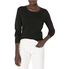 Amazon Essentials Womens LongSleeve Lightweight Crewneck Jumper Available in Plus Black