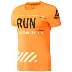 Reebok Sportswear Garment - Women Tops Reebok Womens Running Tee Neon Orange Training Top Gym T-Shirt BK1186 Multicolour