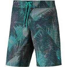 Puma Men Shorts Puma Graphic Beach Shorts Mens Green Swimming Pants 513835 Textile