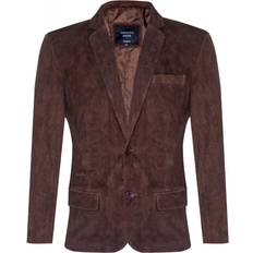 3XL Blazers Infinity Men's Brown Suede Blazer Soft Real Italian Leather