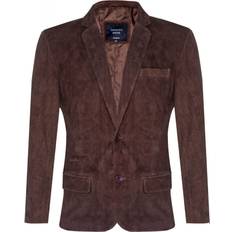 Brown Blazers Men's Brown Suede Blazer Soft Real Italian Leather
