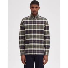 Fred Perry Men Shirts Fred Perry Brushed Tartan Shirt, Green