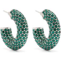 Amina Muaddi crystal-embellished earrings women Brass/Crystal One Silver