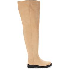 Thong High Boots Stuart Weitzman Chicago Lug Suede Over-The-Knee Boot