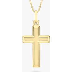 Carissima IBB 9ct Gold Cross Pendant Necklace, Gold