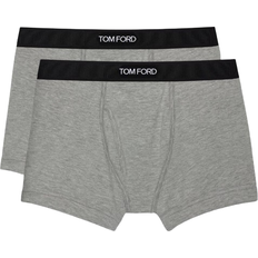 Tom Ford Logo Waistband Boxer Briefs 2-pack - Grey
