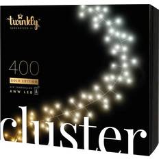 Twinkly Cluster Black/Warm White/Cool White String Light 400 Lamps