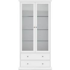 Tvilum Paris White Glass Cabinet 96x201cm