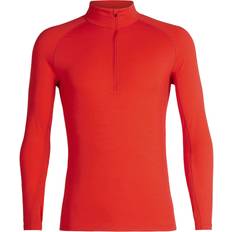 Icebreaker Men's Merino 200 Zone Long Sleeve Zip Neck - Chili Red