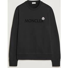 Moncler Jumpers Moncler Lettering Logo Sweatshirt Black Schwarz Sweatshirt Grösse: