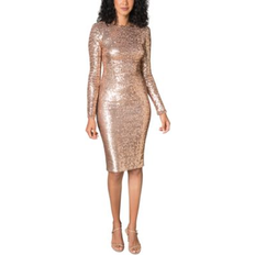 Dress The Population Emery Sequin Soft Gold Multi Soft Gold Multi