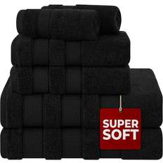 American Soft Linen Luxury Salem Bath Towel Black